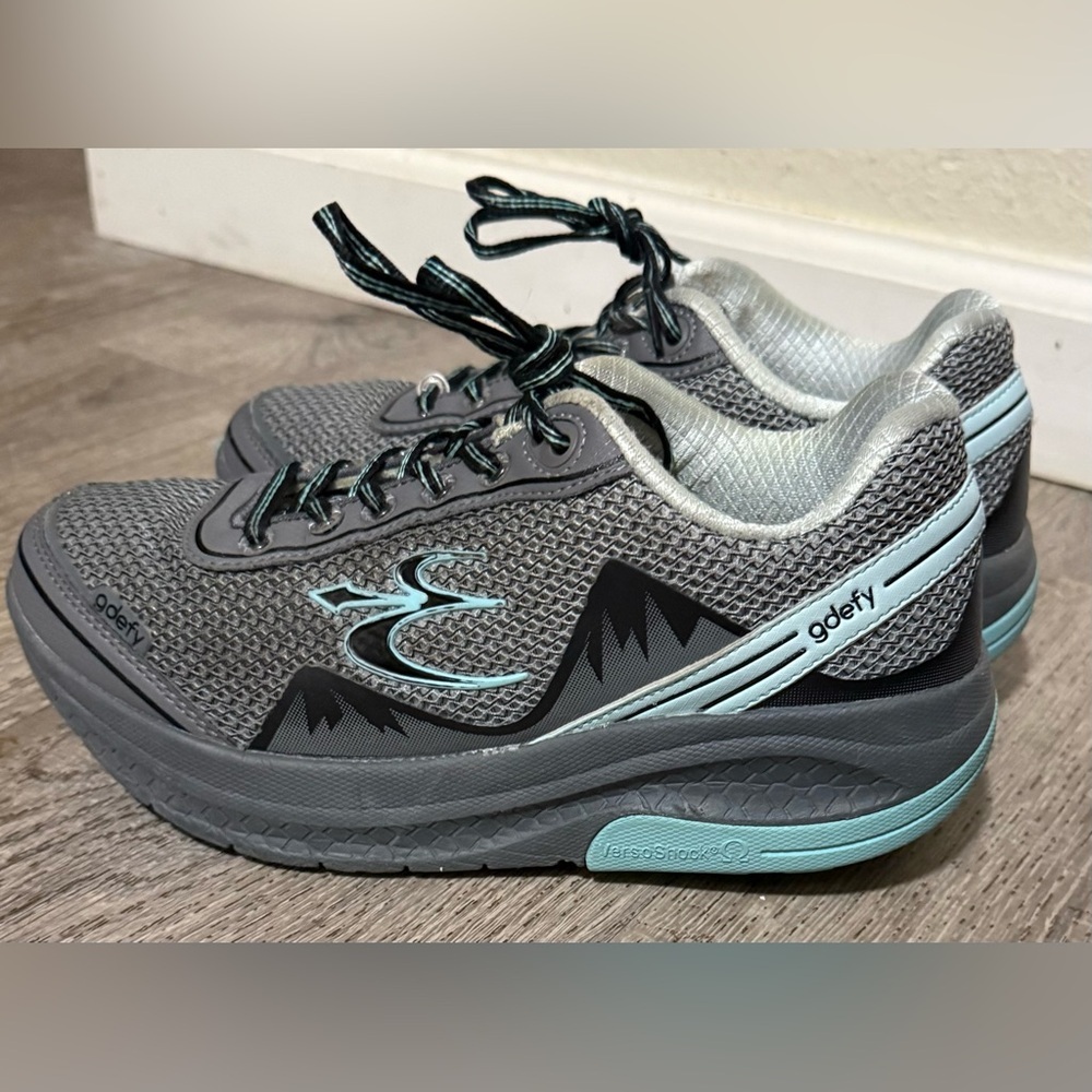 Gravity Defyer GDEFY Mighty Walk Women’s Athletic Shoes | Gray Teal | Size 6 - Picture 4 of 7